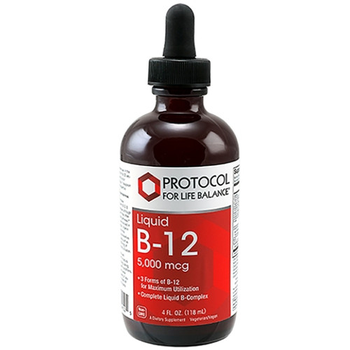Protocol for Life Balance Vitamin B-12 Liquid 5000mcg 4 Ounces