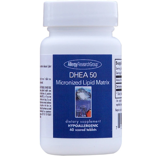 Allergy Research Group DHEA 50mg Micronized Lipid Matrix 60 Tablets