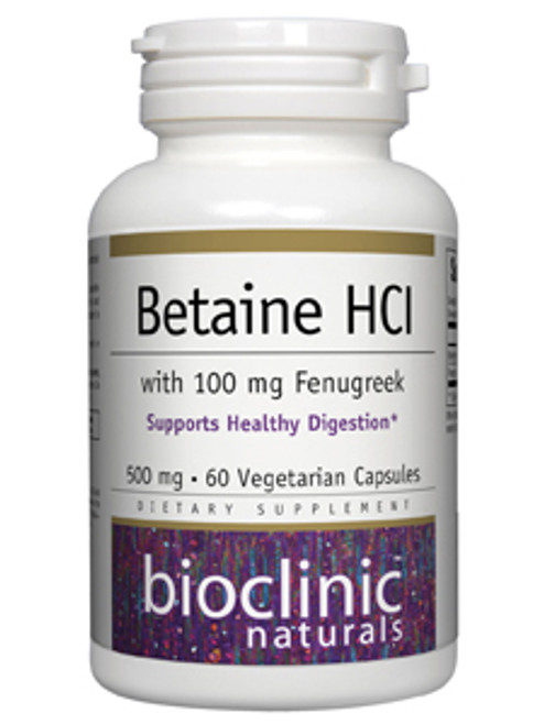 Betaine HCL w/ Fenugreek 60 vegcaps Bioclinic Naturals