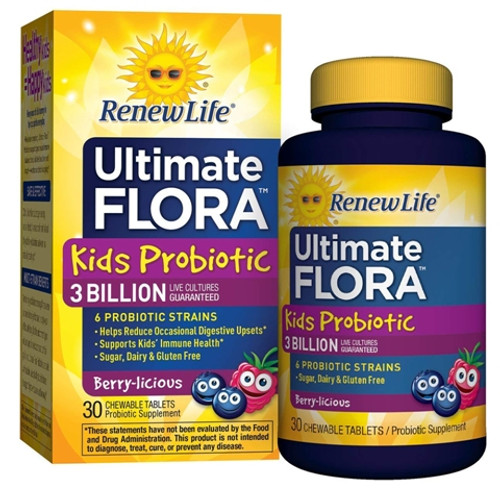 Renew Life Ultimate Flora Kids Probiotic 3 Billion 30 Tablets