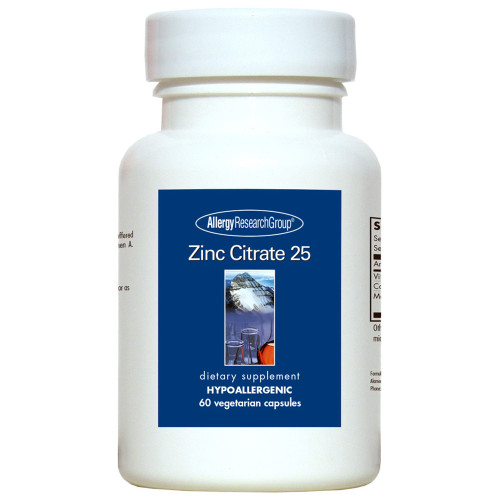 Allergy Research Group Zinc Citrate 25mg 60 Capsules