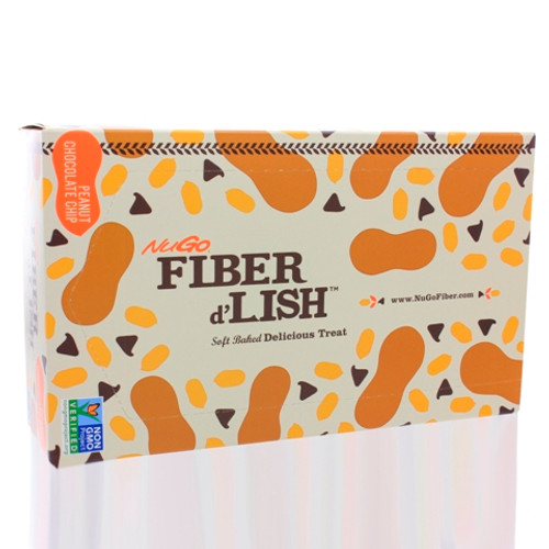 NuGo Nutrition Fiber d Lish Peanut Chocolate Chip Bar 16 Bars