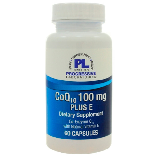 Progressive Labs CoQ10 100mg Plus E 60 Capsules