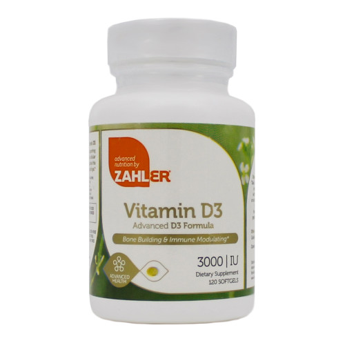 Advanced Nutrition by Zahler Vitamin D3 3000IU 120 Softgels