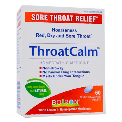 Boiron Homeopathics ThroatCalm 60 Tablets