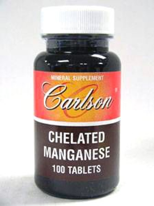 Chelated Manganese 20 mg 100 tabs Carlson Labs