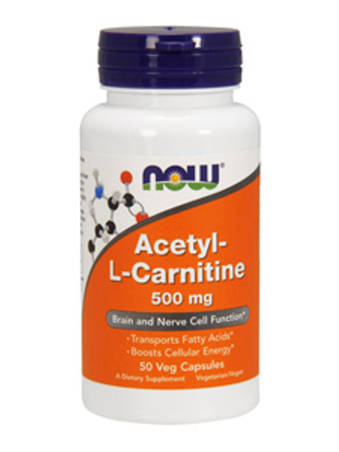 Acetyl-L Carnitine 500 mg 50 vcaps NOW