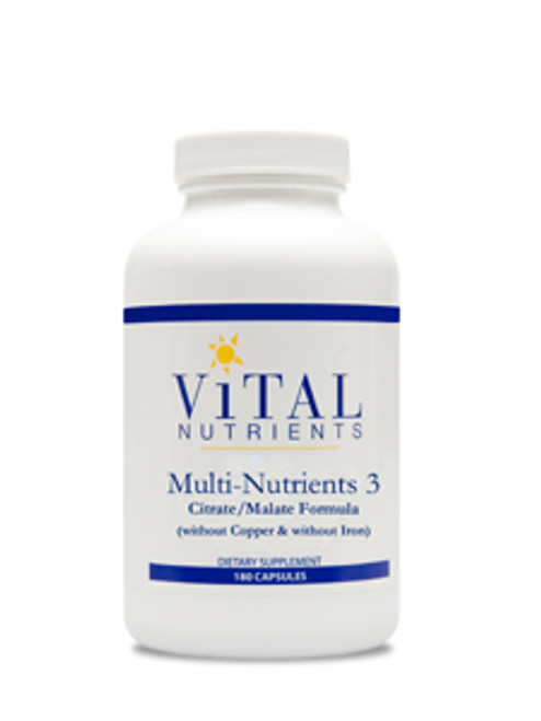 Multi-Nutrients 3 Citrate/Malate 180caps Vital Nutrients