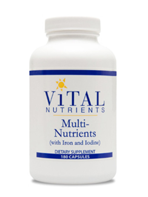 Multi-Nutrients w/Iron & Iodine 180 caps Vital Nutrients