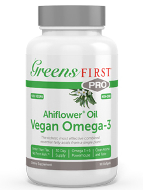 Ahiflower Vegan Omega Pro 90 softgels Greens first