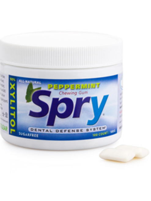 Spry Xylitol Gum Peppermint 100 ct Xlear