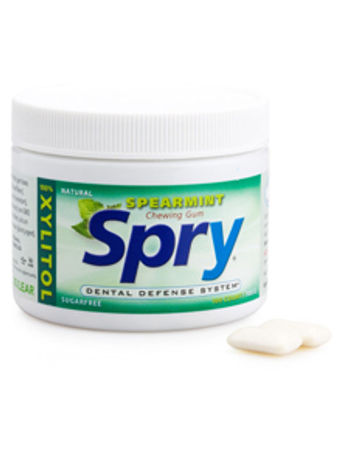 Spry Xylitol Gum Spearmint 100 ct Xlear