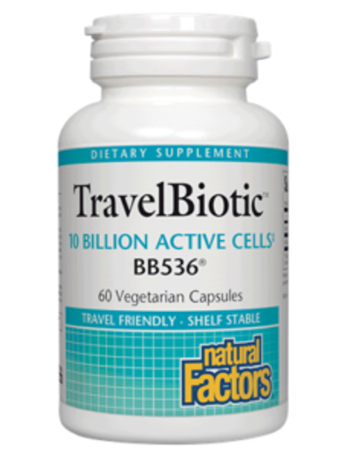 TravelBiotic 10 Billion 60 vegcaps Natural Factors