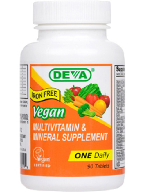 Vegan 1-a-Day Multi (Iron Free) 90 tabs Deva Nutrition LLC