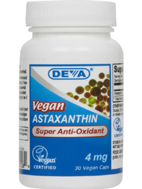 Vegan Astaxanthin 4 mg 30 vcaps Deva Nutrition LLC