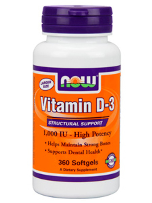 Vitamin D-3 1000 IU 360 softgels NOW