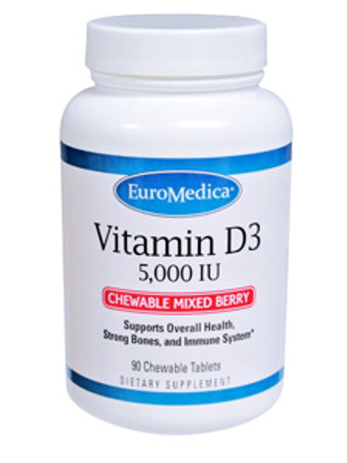 Vitamin D3 5,000IU Mixed Berry 90 Chews EuroMedica