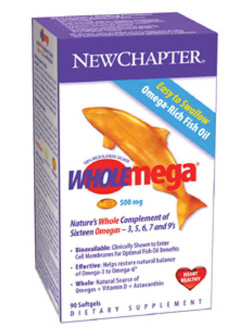 WHOLEmega 500 mg 90 softgels New Chapter