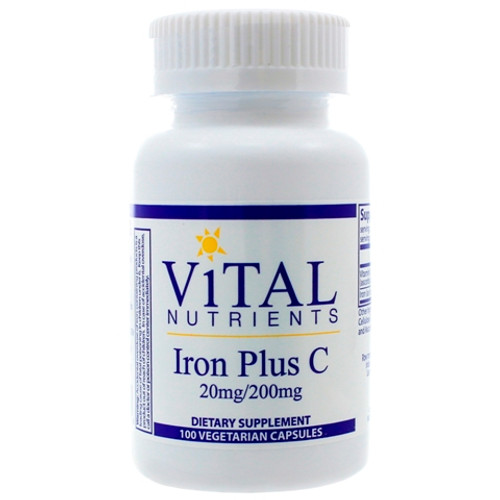 Vital Nutrients Iron Plus C 100 Capsules