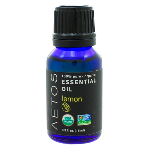 Aetos Essential Oils Lemon Essential Oil 100% Pure, Organic, Non-GMO 15 Milliliters