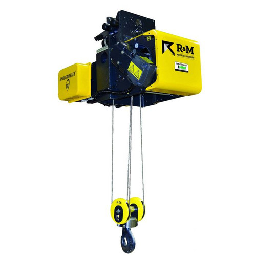 15 Ton R&M Spacemaster SX Normal Headroom Wire Rope Hoist - 26ft.2in Lift 13/2fpm