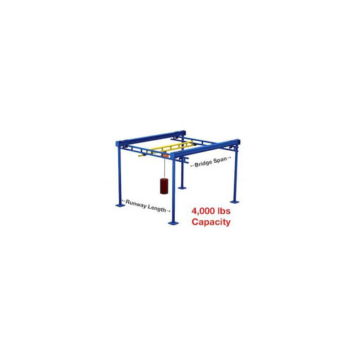 Gorbel Free Standing Workstation Bridge Crane 4000 lb Capacity 10 ft. Span 43 Foot Runway