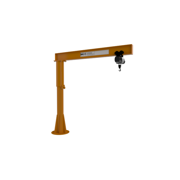 HSI 750 lbs Light Duty Jib Crane 12 Ft Span 13 Ft HUB