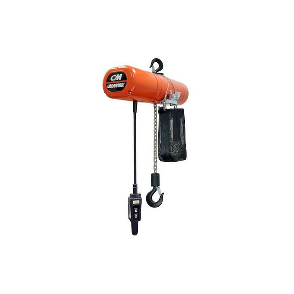 1 ton CM Lodestar 4225NH Model L 230/460 Three Phase 20 ft. Lift
