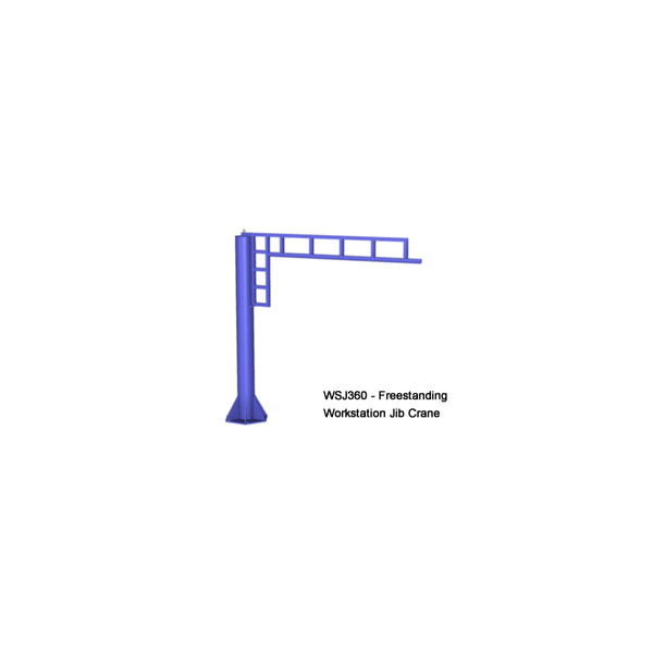 Gorbel 1/2 ton Freestanding Workstation Jib Crane 16 ft Span 12 ft HUB