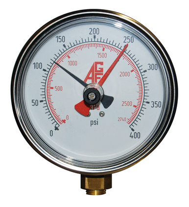 AGF Model 7550 SMART pressure gauge with drag needle