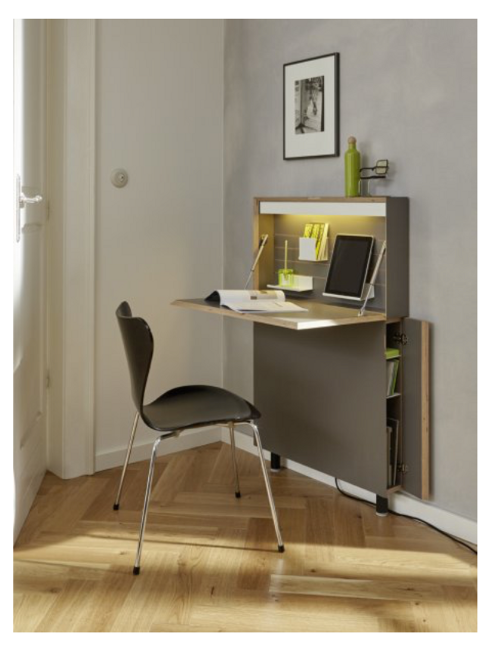 Le bureau extra-plat Slim FLATMATE de Muellermoebel par MICHAEL HILGERS :  un gain de place assuré! - Blog déco et design de Sodezign