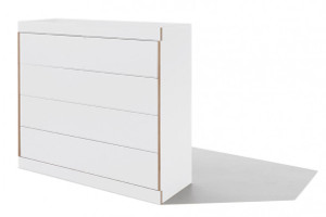 FLAI Chest of Drawers - Double white with 4 drawers FLAI Chest of Drawers - Double white with 4 drawers