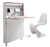 FlatMate Ultra Thin Modern Desk white with chair FlatMate Ultra Thin Modern Desk white with chair