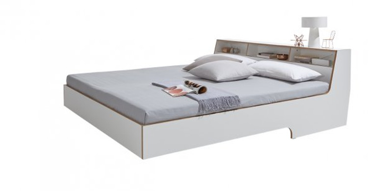 SLOPE Modern Bed in White