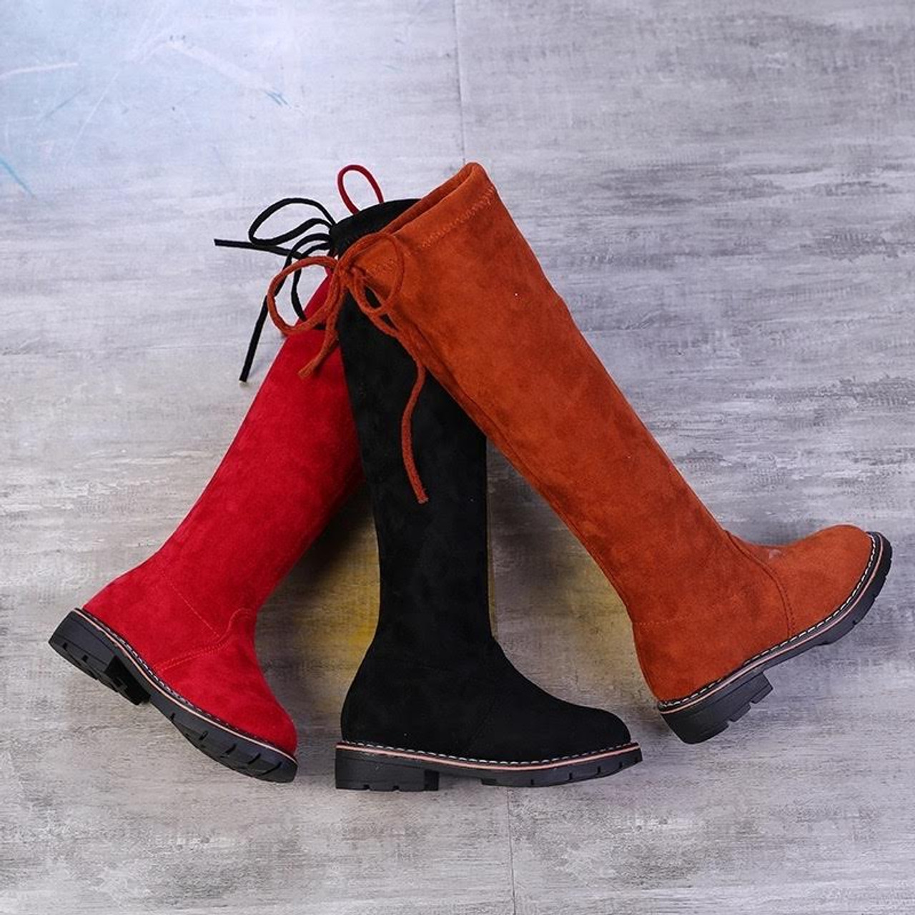 BROOKLYN-Over the knee children-high Boots(RED) - COOL KIDS BKLYN BOUTIQUE LLC