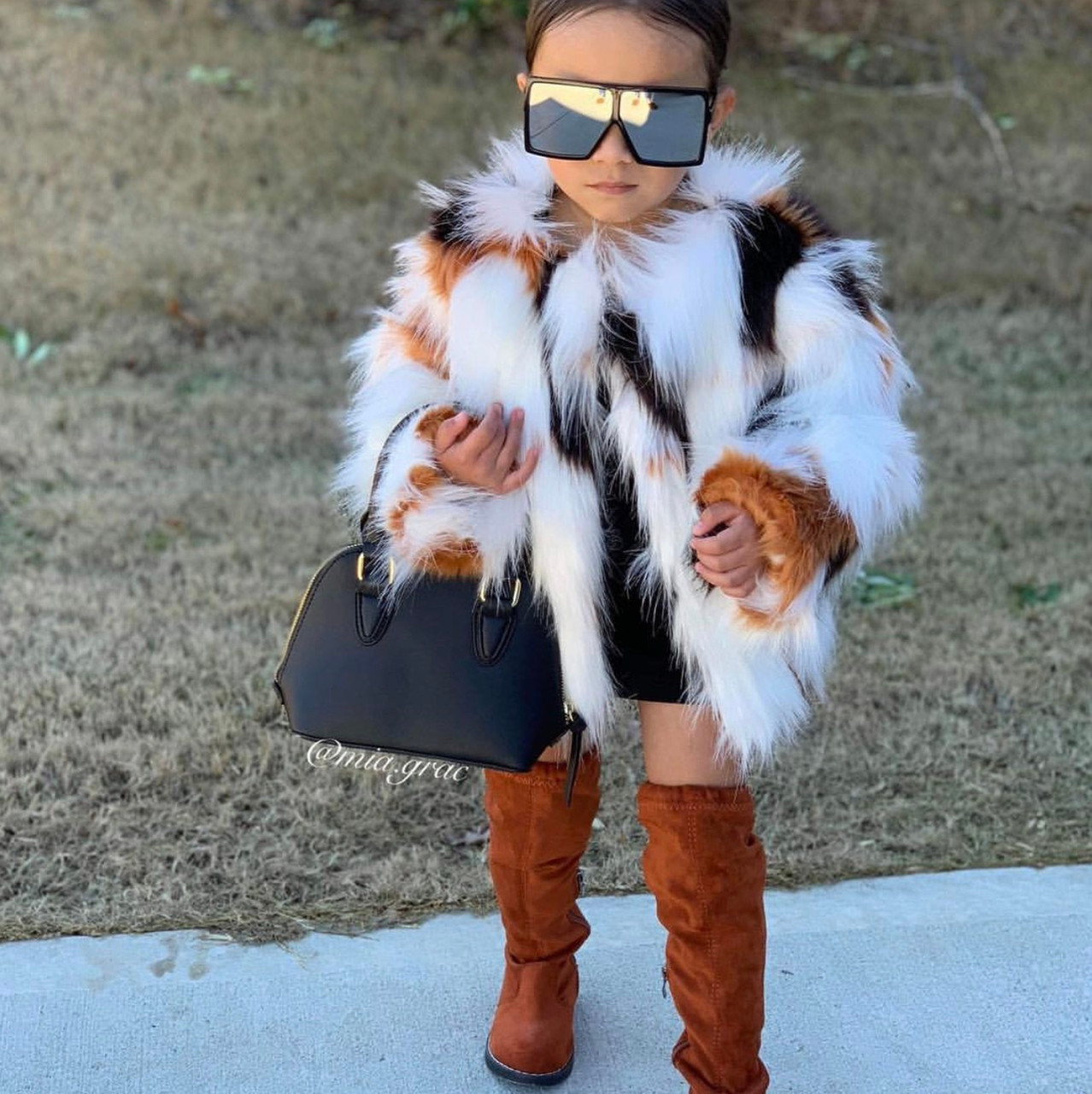 BROOKLYN-Over the knee children-high Boots(BROWN) - COOL KIDS BKLYN BOUTIQUE LLC