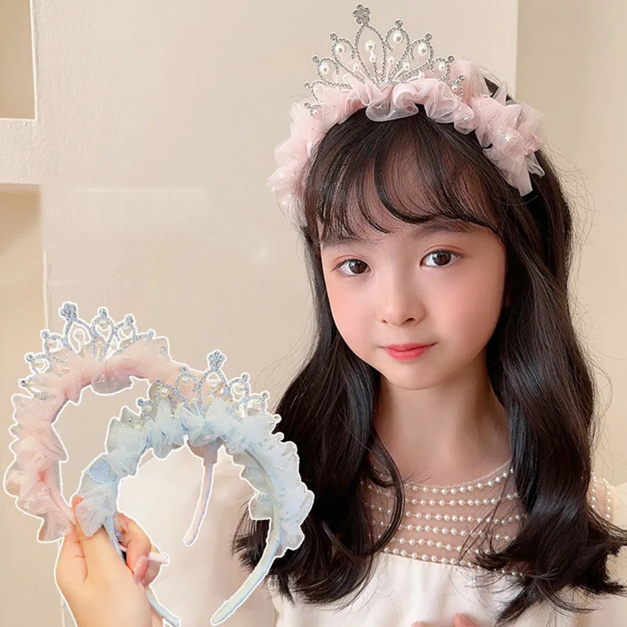 Girls Pearl Tiara Hairband