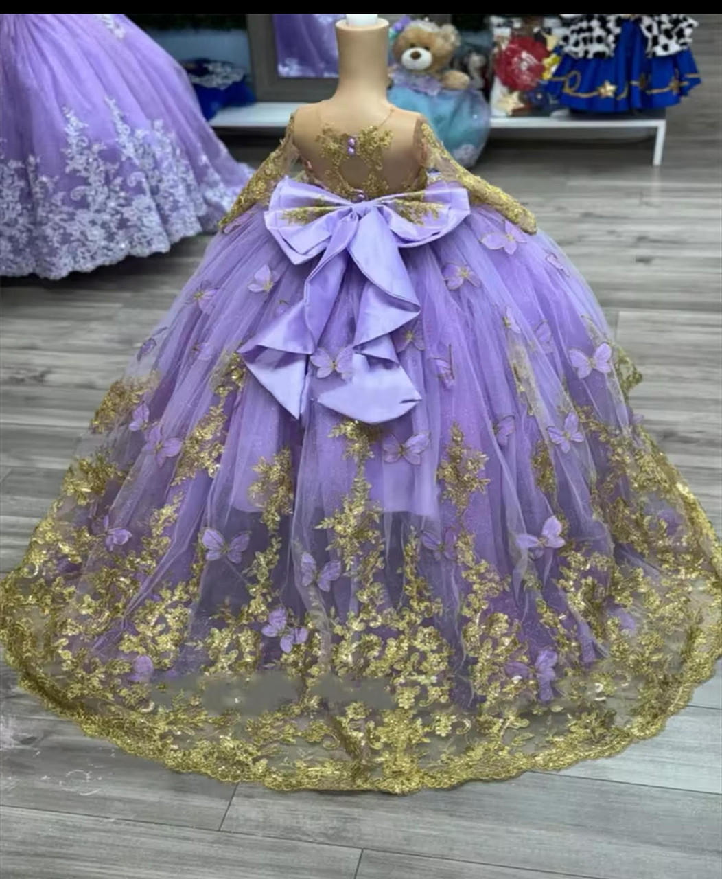 Princess Diana Gold Lace ball gown dress COOL KIDS BKLYN