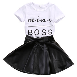  MINI BOSS FAUX SKATER SKIRT SET