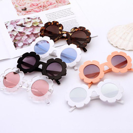 Vintage Kids Sunglasses Round Flower Gafas Baby Children Vintage Kids Sunglasses Round Flower Gafas Baby Children