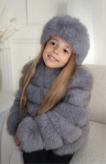 Ash Grey Fox Fur Coat