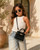 Mini black structured handbag for girls with gold lock detail – Mini Luxe Lock Bag kids luxury purse