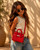 Mini Red  structured handbag for girls with gold lock detail – Mini Luxe Lock Bag kids luxury purse