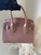 Mini pink structured handbag for girls with gold lock detail – Mini Luxe Lock Bag kids fashion purse
