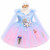 Pastel blue and blush pink fantasy birthday dress with layered tulle skirt, pearl accents, and ocean-inspired embellishments for girls.