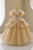 Cool Kids Bklyn Atelier luxury champagne tulle girls dress with pearl bodice and voluminous layered skirt