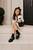Kids black patent leather loafers with gold hardware detail luxury formal shoes