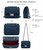 Cool Kids Bklyn Junior Coco Quilted Denim Bag in Dark Blue with quilted denim texture and chain strap. size chart