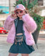  Faux Fur Leather Moto Jacket Toddlers - Pre-teen
