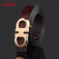 Brown leather kids belts